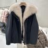 Snow Country Chuji oversized fox fur fur fur collar white goose down down pie overcome women's medium and long models special clearance