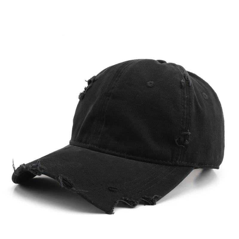 Herren Basecap Trendige Persönlichkeit Gewaschen Ausgefranste Mütze für Damen Outdoor Sonnenschutzmütze