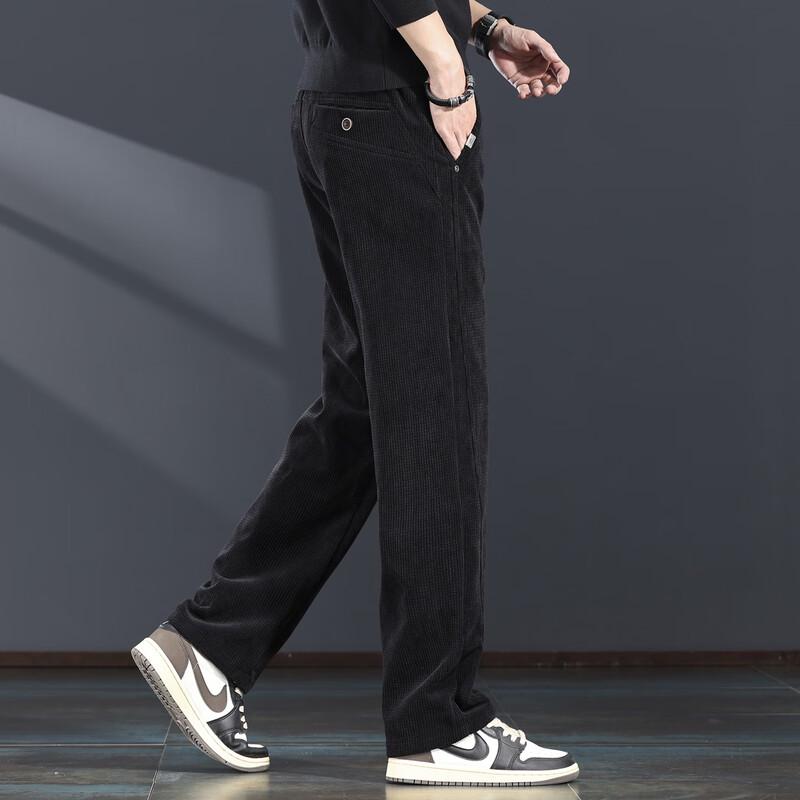

Jie Leinor Men s Waffle Corduroy Straight Casual Pants XL