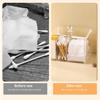 Qtip Holder, Cotton Swabs Holder Jars with Lids Vanity Storage Jars for Cotton Ball, Swabs Floss, Makeup Sponges Organizer