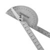 Two Arm Stainless Steel Angle Protractor with Adjustable Lock and Ruler for Measuring Length and Angles up to 30 Centimeters