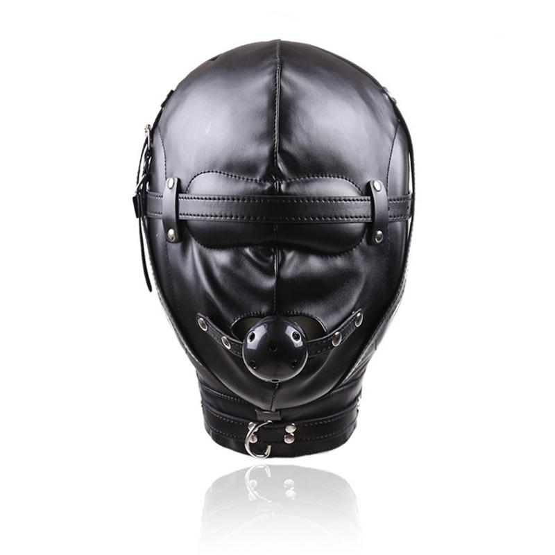 2026 New BDSM Bondage Mask With hollow Mouth Gag SM Totally Enclosed Hood Sex Slave Head Hood Sex Toys For Couples Sex product