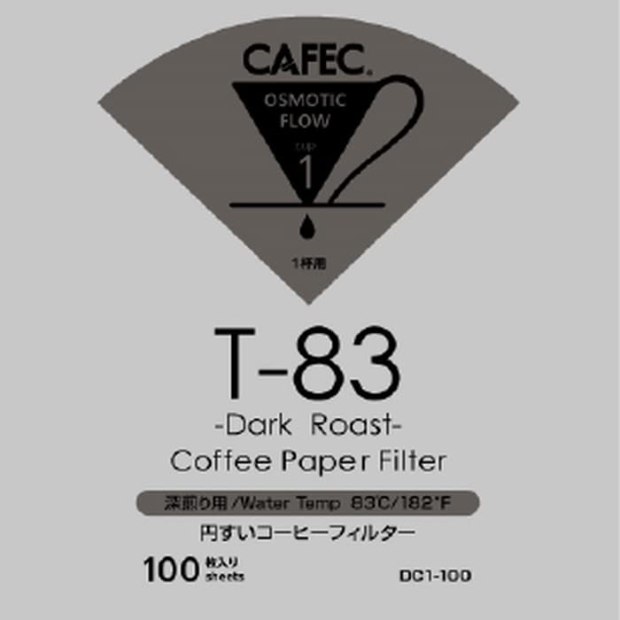 Sanyo Sangyo CAFEC DC4100 Dark Roast Cone-Shaped Paper Coffee Filters (2-4 cups), White (100 filters). Also compatible with ORIGAMI Medium Dripper.