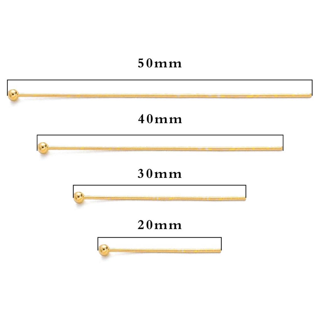 Color-Stable 14K Gold-Filled Ball Pin Jewelry Accessories: Bracelet, Earrings, Pendant, Hair Stick