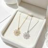 Summer Zircon Shell Petal Collarbone Necklace - Exquisite, Fashionable, and High-End Shine