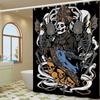 G-Ghost Band Pattern Bathroom Shower Curtain Bathroom Partition Curtain Light Opaque Waterproof Material Bathroom