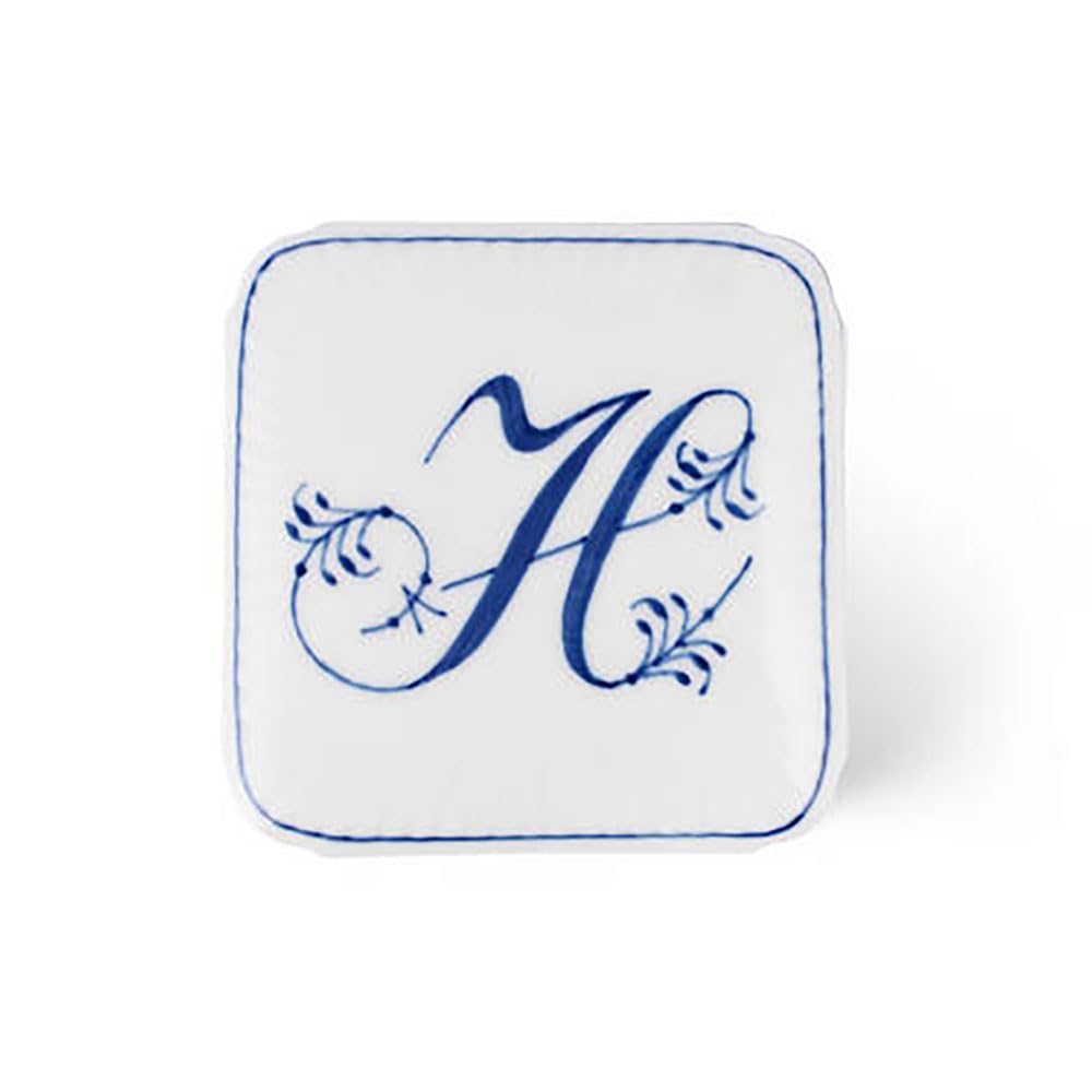 [Officially Imported] Royal Copenhagen Alphabet Collection Bonbonnière Square "H" 6cm Tall (Product Number: 1075897)