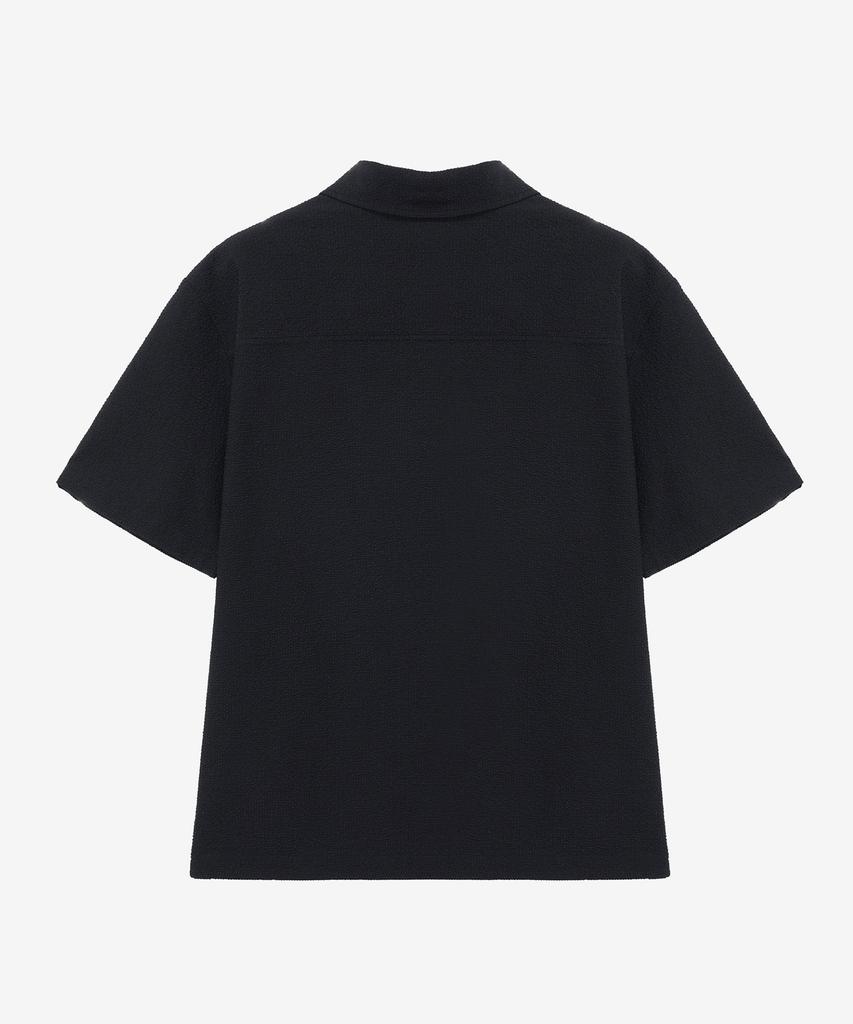 MINDBRIDGE [All Day Cool] Two-Tone Seersker Pullover Semi-Overfit Short Sleeve Shirt - 2 Colors