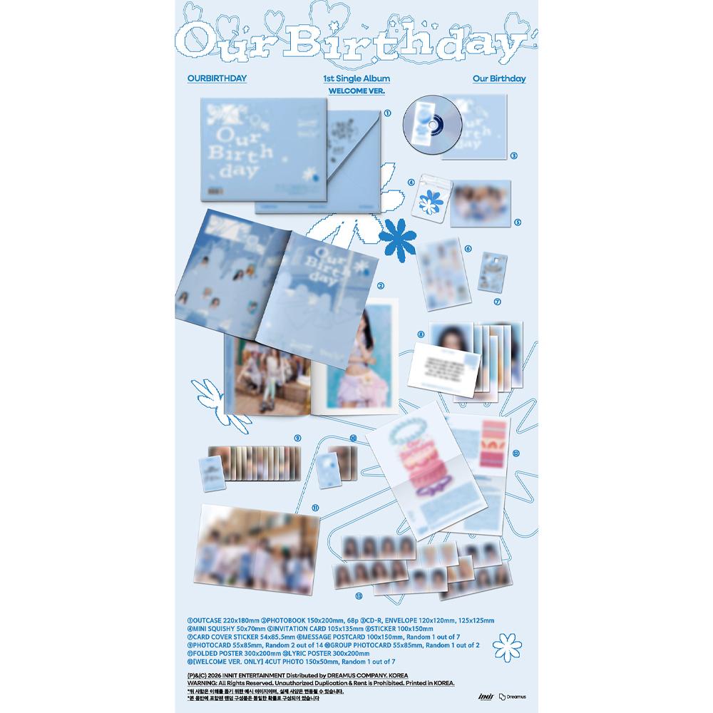 [PRE-ORDER] OURBIRTHDAY - 1st Single Album - Our Birthday (PHOTOBOOK VER.)