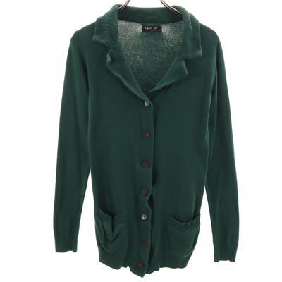Made In France Knit Jacket Green System Women Used