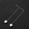 MinaMaMa Stainless Steel Long Thin Chain Tassel Ball Star Butterfly Drop Earring For Woman Threader Earrings Fashion Jewelry