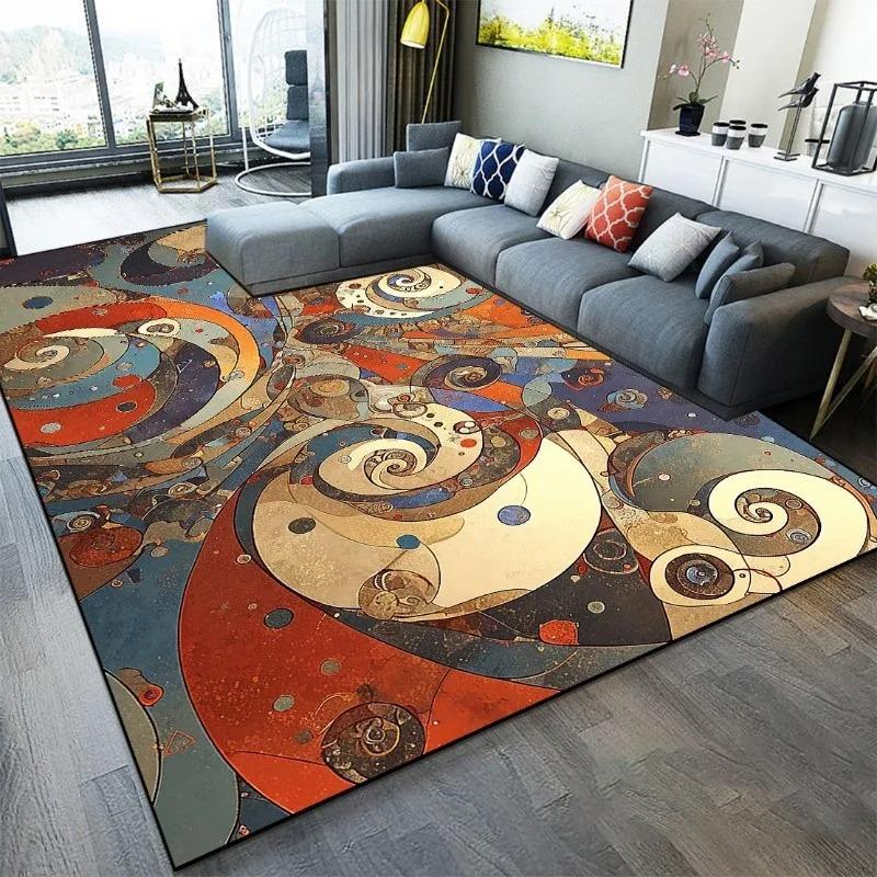 Abstract Art Carpets Printed Polyester Carpet Living Room Home Bedroom Rug Sofa Large Area Decoration Soft Anti-slip Floor Mat