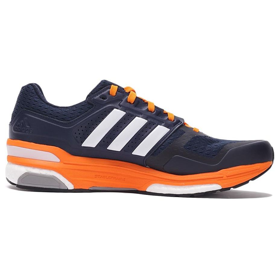 Adidas Supernova Round Toe Comfortable Shock Absorbing Durable Low Top Running Shoes Men Sneakers Blue Orange S78290