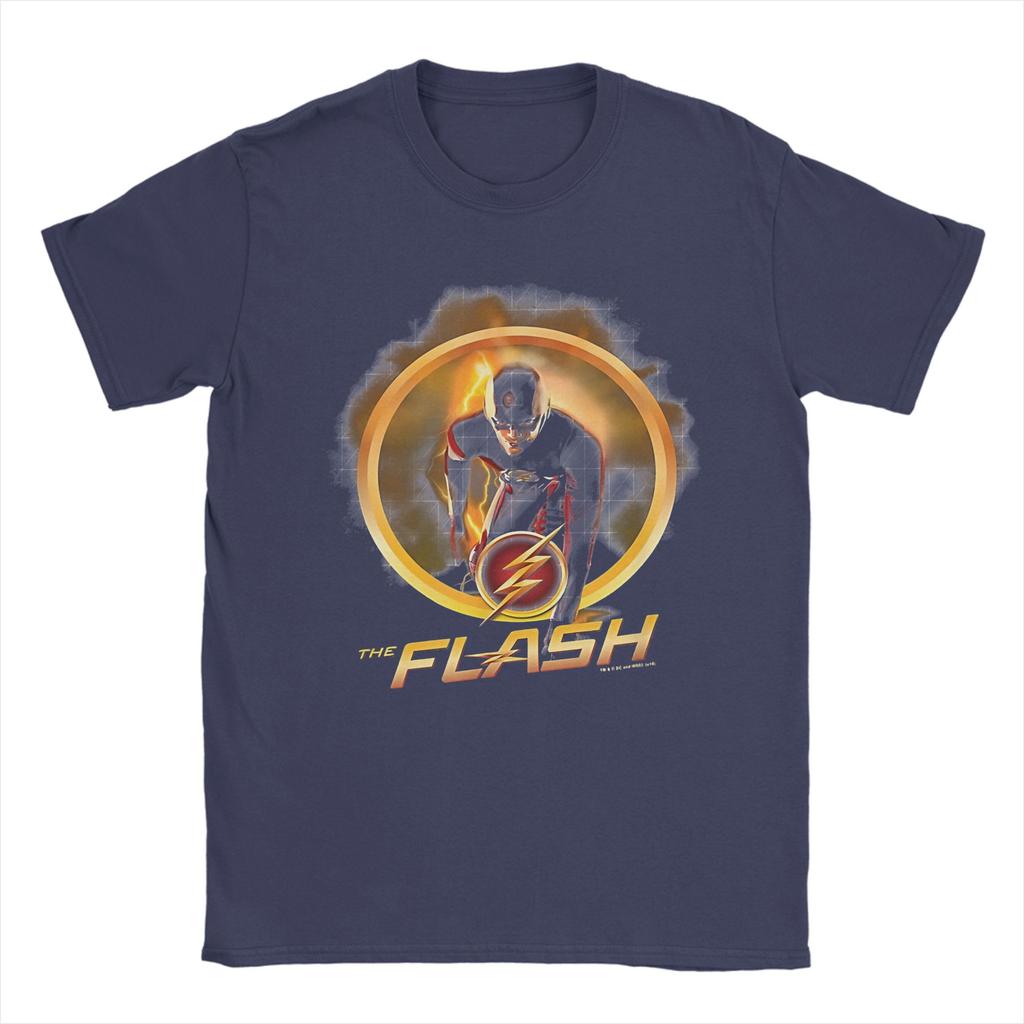 Flash Logo TShirts for Unisex Novelty Pure Cotton Tees O Neck Short Sleeve T Shirt Birthday Gift Clothing