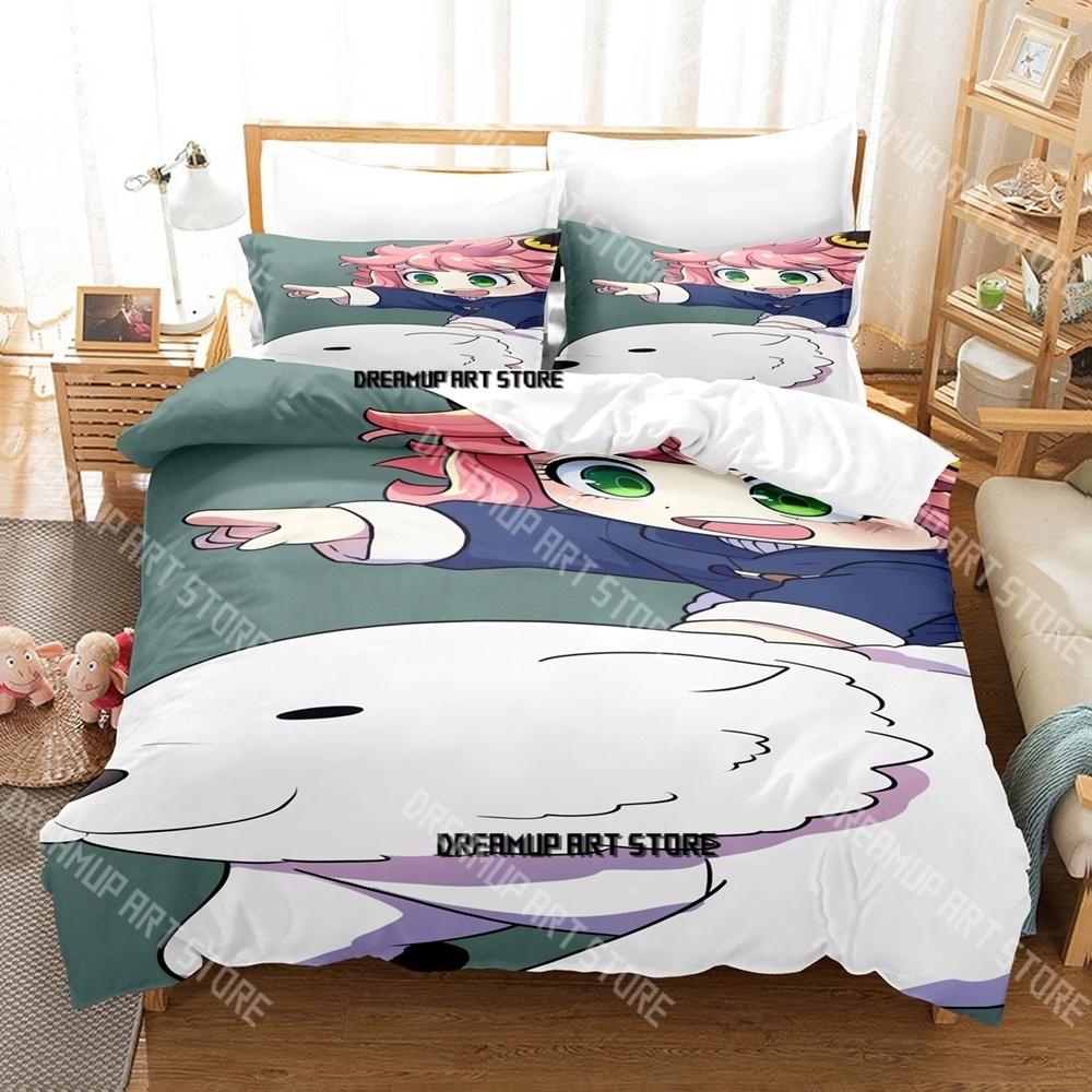 Fashion SPY×FAMILY Anime Bedding Set Single Twin Full Queen King Size Bed Set Kids Bedroom Duvetcover Sets Bed Sheet Set