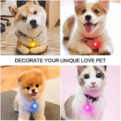 Świecący Wisiorek LED dla Zwierząt Metka dla Psa Luminous Anti-Loss Light Flash Wisiorek do Obroży dla Małych Średnich i Dużych Psów Trwały Stylowy