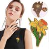 Enamel Pin Badge for Women Men, Daffodil Flower Brooch Pin 4cm