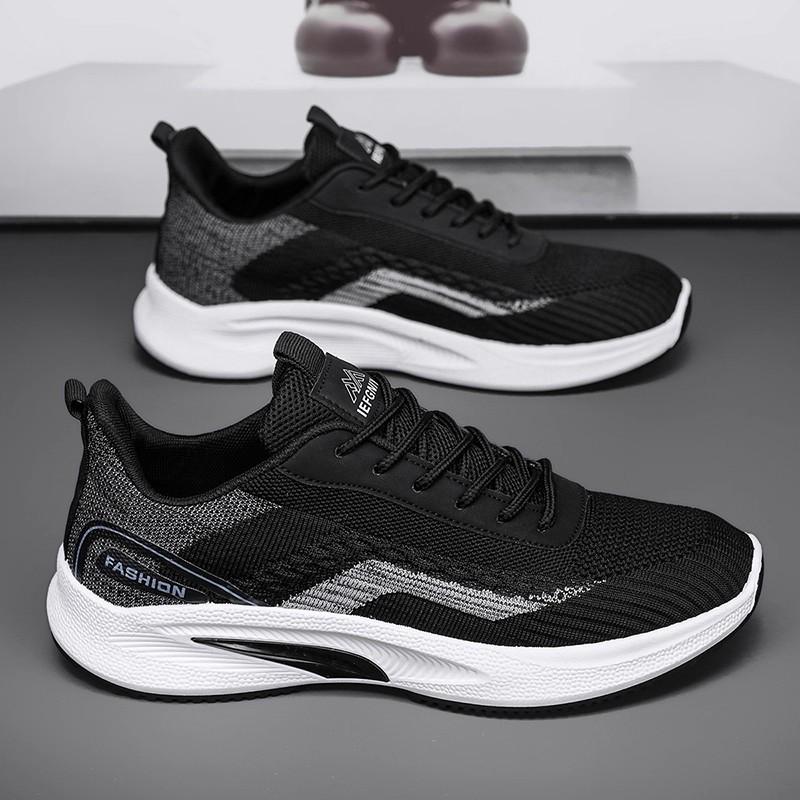 2025 Men s Black Breathable Mesh Running Shoes - Odor-Resistant Casual Lightweight Sneakers 41