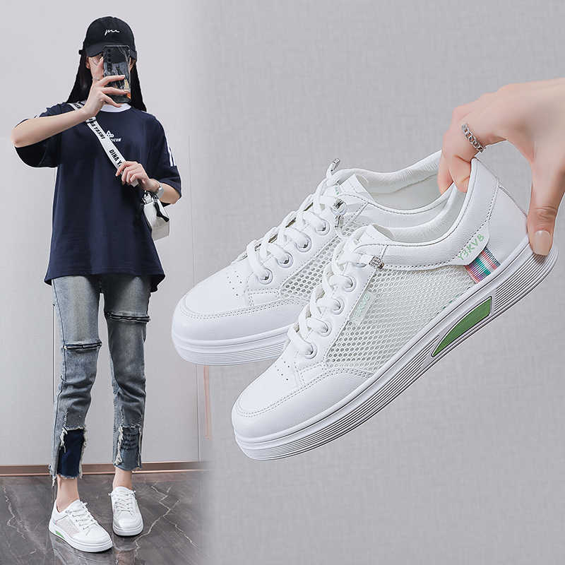 Rubber Sole Outdoor Woman Fashion Woven Woman White Sneakers Ladies Shoes Sport Baskettes Obuv Basctt Temis Tenya Sneacker