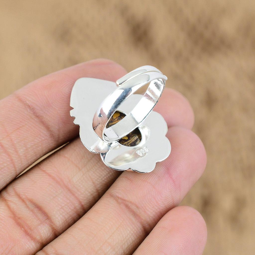 Mothers Day Sale Mariam Jasper Gemstone Promise Ring Jewelry 925 Sterling Silver