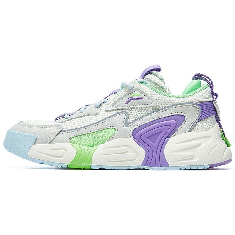 FILA Swarm Mesh Fabric Comfortable Versatile Low-Top Retro Basketball Shoes Women sneaker Purple White Gray F12W021213FSP