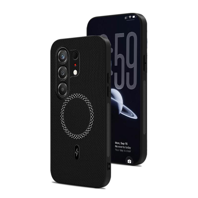 Für Tecno Camon 50 4G Hülle Magnetisches Dreiecksmuster Leder Anti-Rutsch Stoßfest Schutzhülle für Tecno Camon 50 4G