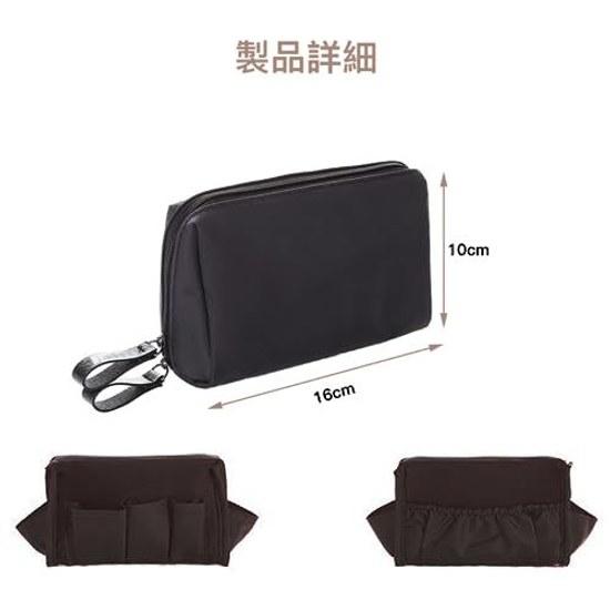 LOYELEY cosmetic pouch women makeup storage bag stylish lightweight compact cosmetics toiletries tools small items business trips travel (black)