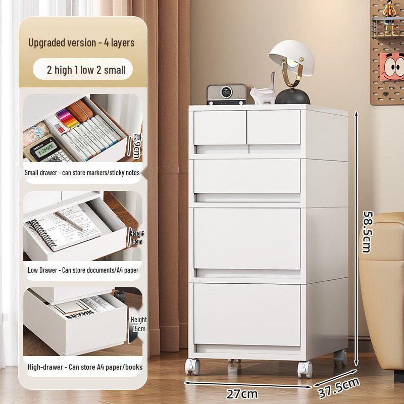 Multi-layer Mobile Storage Rack for Cosmetics & Office Documents