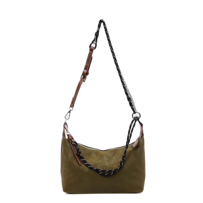 Fashiable Solid Faux Suede Retro Small Square Shoulder Bags for Women 2026 Simple Versatile Popularity Crossbody Bags