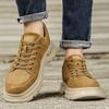 Men's Casual Shoes Retro Suede Leather Sneakers Comfortable Non - slip Thick - soled Fashion Trend Daily Wear Shoes for Walking