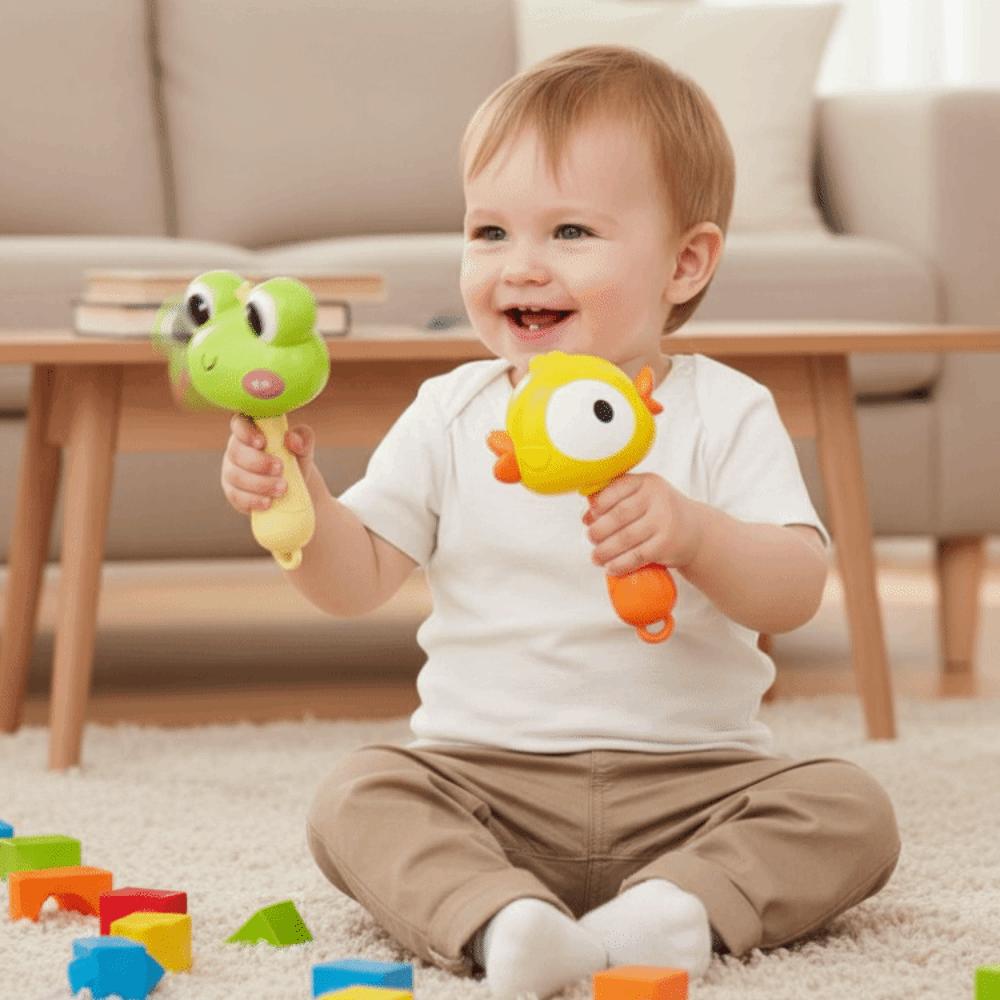Plastic Instrument Sand Hammer Soft Duck Sand Hammer Toy Children Frog Sand Hammer Toddlers