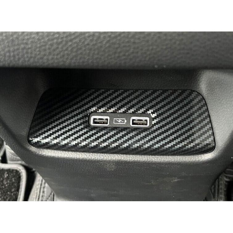 Rear Seat USB Socket Control Panel Trim For Honda CR-V -24 ABS Carbon Fiber