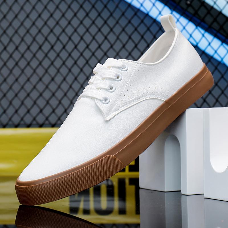 

Новые мужские повседневные туфли на плоской подошве, мягкие мужские туфли из кожи, модная обувь для отдыха, походная обувь для походов 6.5 коричневый