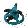 360 degrees  Fully Circle Rotating Watering Sprinkler Irrigation System 3 Nozzle Pipe Hose for Garden