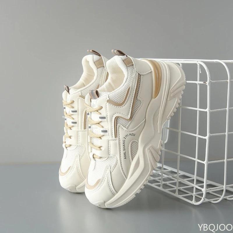 Women's Mesh Sneakers Fashion Thick Soled Non Slip Shoe Casual Versatile Ladies Shoes Color Blocked Comfort Sports Shoes Zapatos