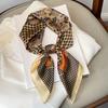 27" Black White Polka Dot Square Scarf Elegant Style Thin Silky Neck Scarf Casual Decorative Hairband For Women