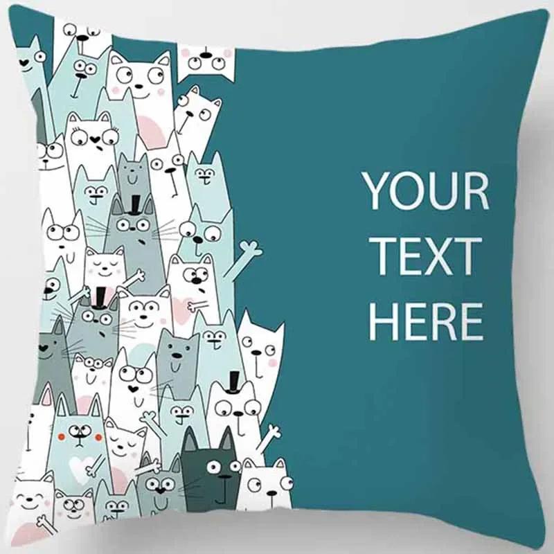 Cute Animal Print Square Pillowcase Home Decoration Car Sofa Cushion Cover