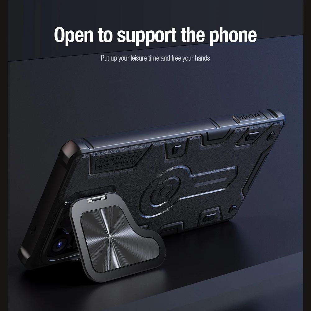 For Samsung Galaxy S25 Ultra 5G Case Nillkin Camshield Armor Prop Case Slim Camera Stand Case for Samsung S25 Ultra Lens Cover