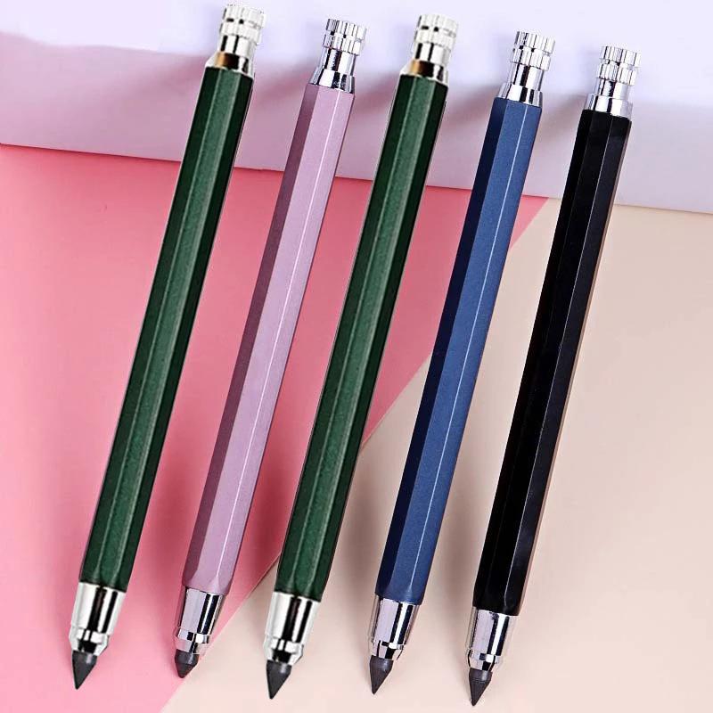5.6mm Metal Mechanical Pencil And 2B/4B/6B/8B Pencil Refill For Writing Tool Sketch Comics Design Automatic Pencil