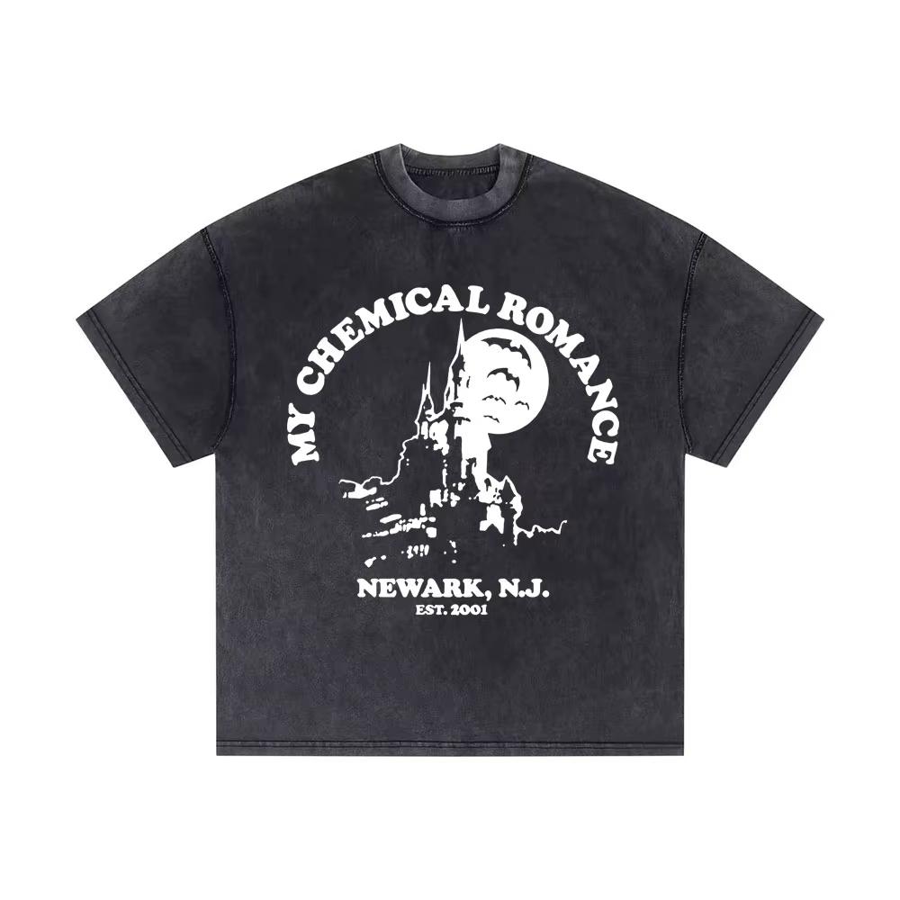 2026 Washed Vintage My Chemical Romance 2007 Tour T Shirt Men Women Parade Punk Emo Rock Band T-shirts Gothic Cotton Oversized T-shirts