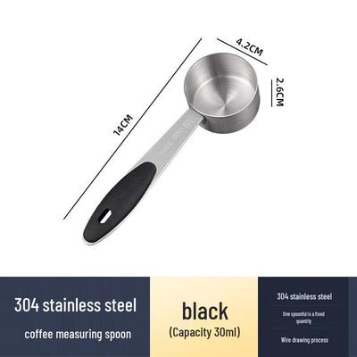 Edelstahl 30 ml Kaffee Messlöffel Set mit Silikongriffen