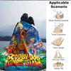 1Pc Scoobydoo Zombie Island Flannel Blanket, Soft And Comfortable, Casual Warm, Camping Travel, Christmas, Halloween Xmas Gift L1170