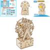 Wooden Diy Rotating Music Ferris Wheel Educational Steam Toy For Kids Customizable Material