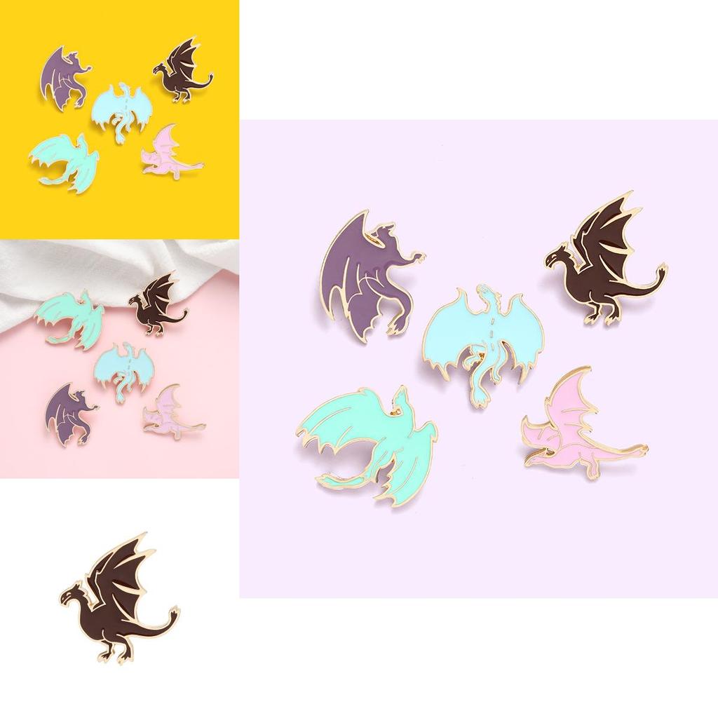 Alloy Stylish Dinosaur Badge Unique Cute Cartoon Design Perfect For Fashion Lovers Everywhere