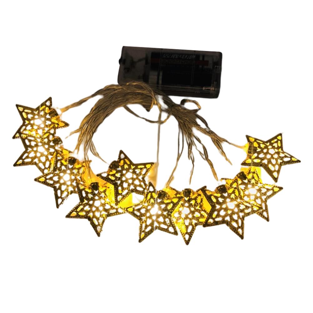 Ramadan Eid Lichterkette Batteriebetrieben Mond Stern Lampe Mubarak Mond LED Lichterkette für Innen
