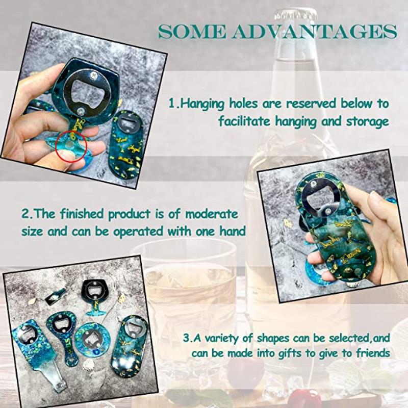 DIY Bottle Opener Tools Set Resin Molds Beer Opener Silicone Mold Making Jewelry Casting Wine Corkscrew Screwdriver Wrench Kit