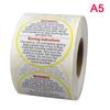 1Roll Fragile Stickers Candle Warning Label Candle Jar Container Stickers Waterproof Wax Melting Safety Label Vow Sticker Label