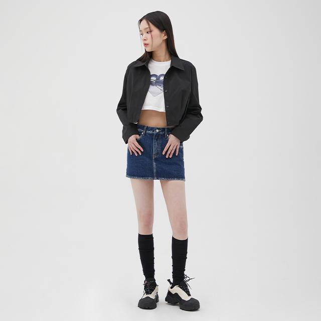 LAP Hem Tuck Crop Shirt Blouse Aq1Wbm69