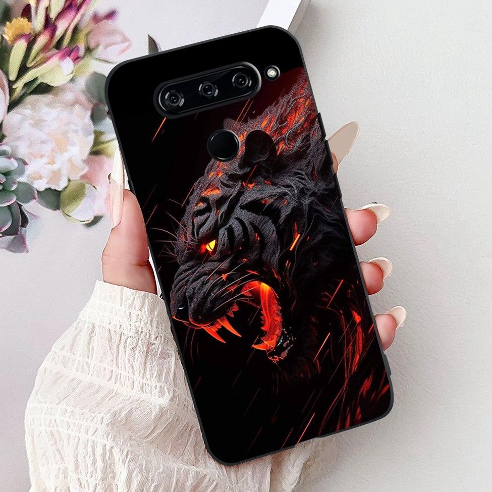 Funda For LG V40 ThinQ Case Cover Silicone Luxury Fashion Cute Cat Cool Shockproof Bumper Casing For LG V405 LM-V405 LM-V409N