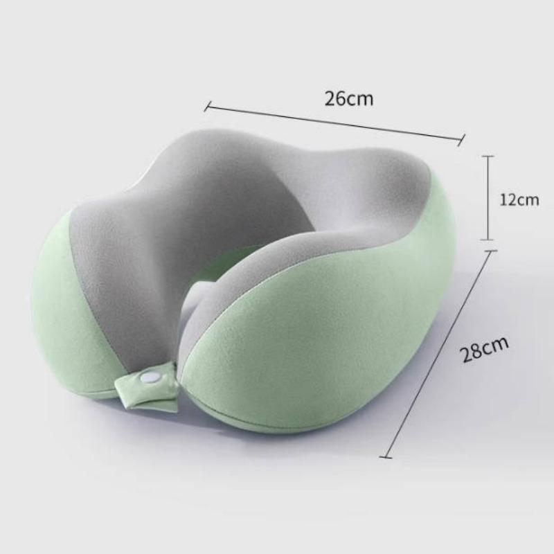 Travel Neck Pillow Memory Foam U-Shaped Soft Portable Neck Support Pillow for Airplane Car Home Office Use Ergonomic Designed